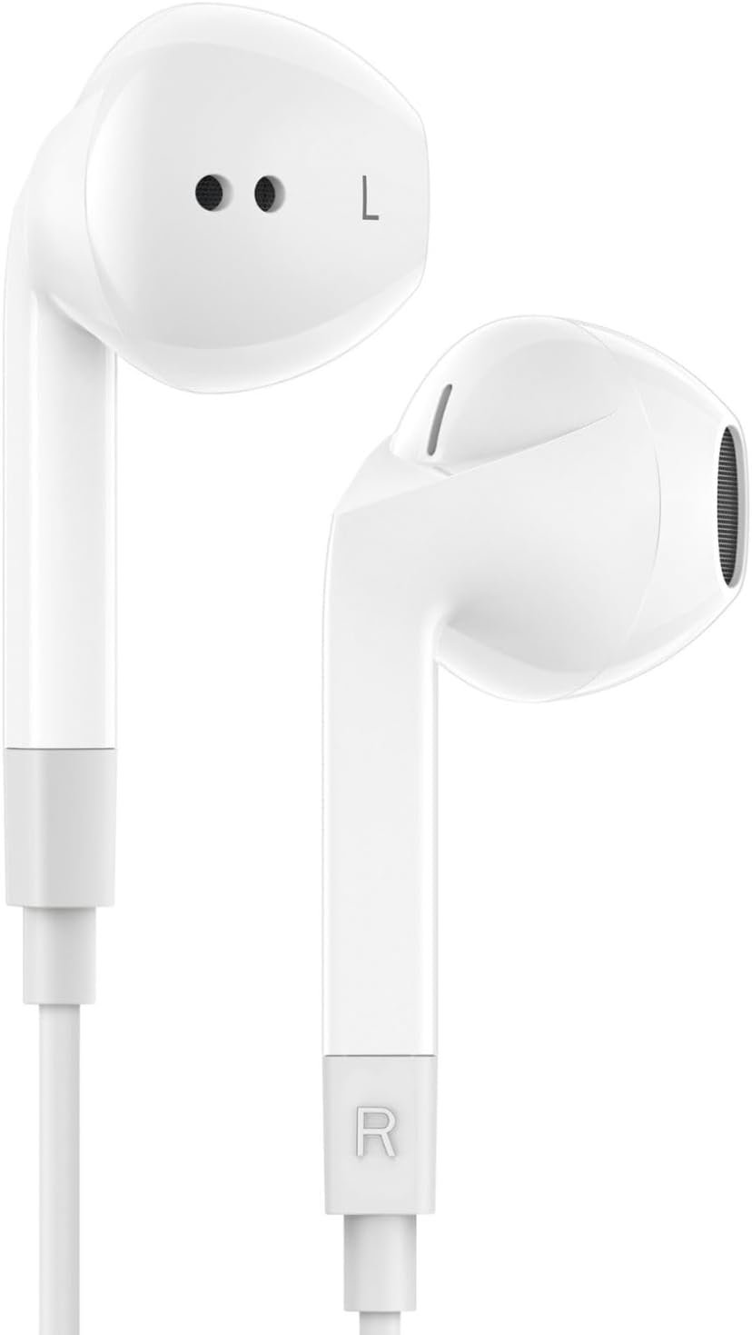 LUDOS FEROX Wired Earbuds in-Ear Headphones. 5 Year Warranty. Earphones with Microphone. Noise Isolation Corded for 3.5mm Jack Ear Buds for iPhone. Samsung. Computer. Laptop. Kids. School Students