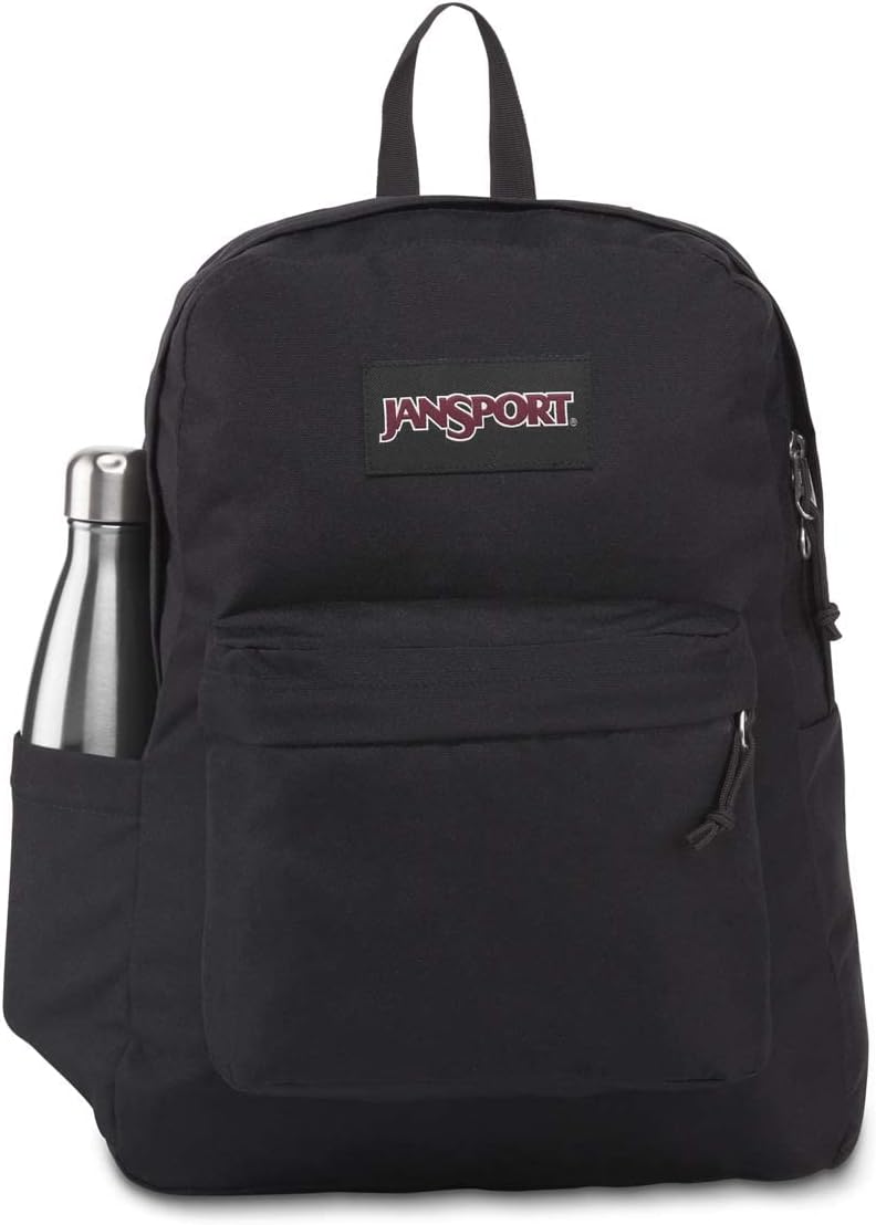 Amazon.com | JanSport SuperBreak Plus Backpack with Padded 15-inch Laptop Sleeve and Integrated Bottle Pocket - Spacious and Durable Daypack for Work and Travel - Black | Casual Daypacks
