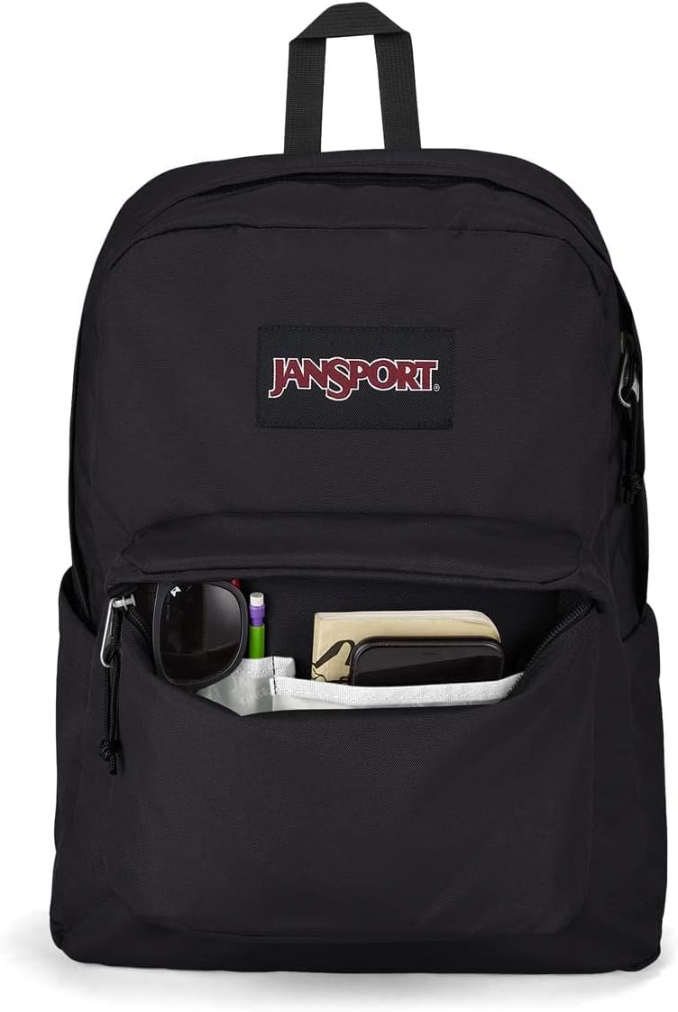 Amazon.com | JanSport SuperBreak Plus Backpack with Padded 15-inch Laptop Sleeve and Integrated Bottle Pocket - Spacious and Durable Daypack for Work and Travel - Black | Casual Daypacks