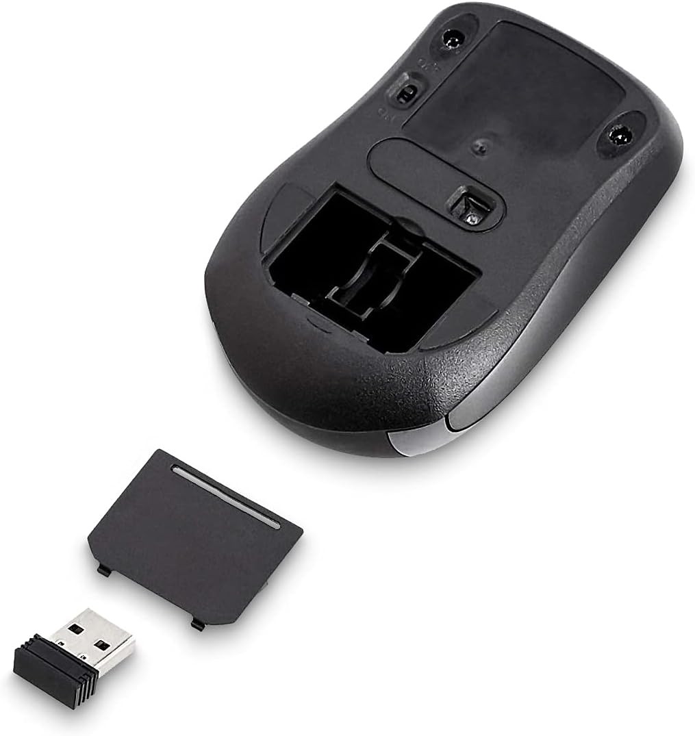 Amazon Basics 2.4 GHz Wireless Optical Computer Mouse with USB Nano Receiver. Black. 30-Pack