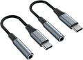 YGKSAA 2pcs USB C to 3.5mm Female Headphone Jack Adapter | Upgrade Metal Case. Compatible With Samsung S20+/S21 Ultra. iPhone15 16 17. And More USB C Audio Devices