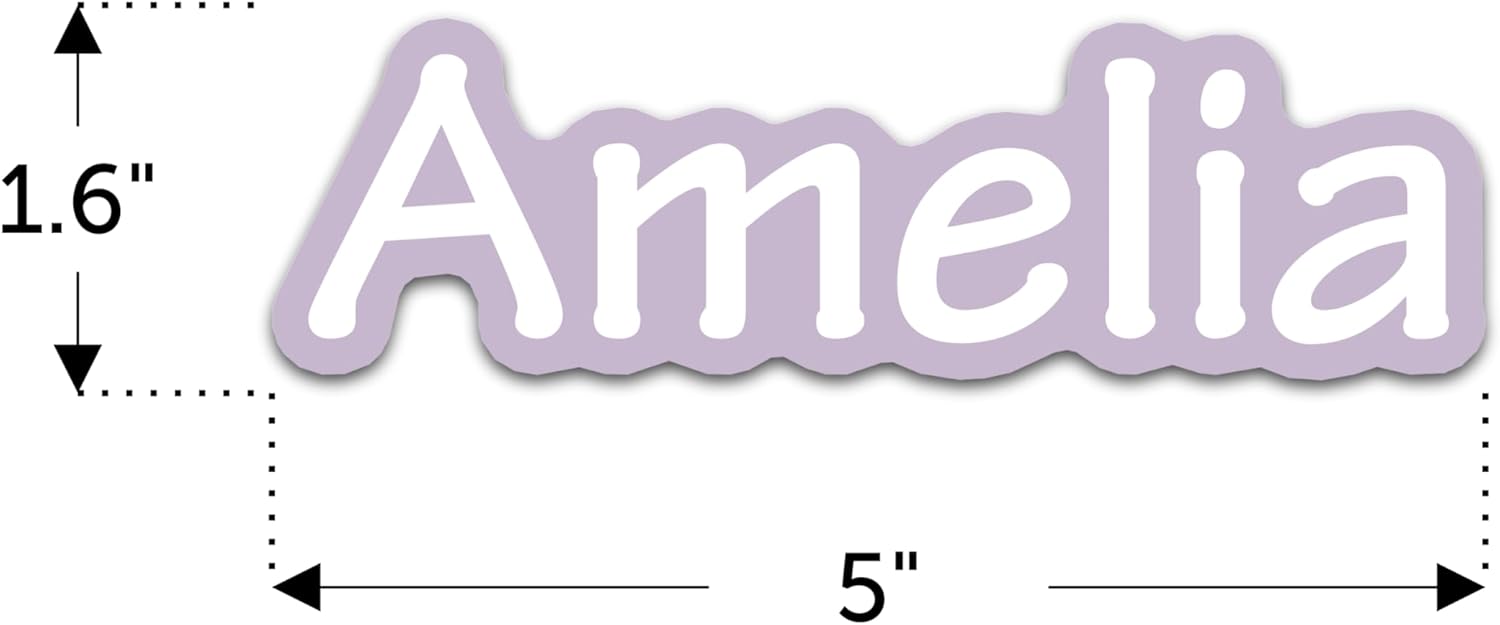 Custom Name Stickers for Water Bottles - Personalized Waterproof Vinyl Name Labels for Cups. Tumblers. Helmets. Laptop. Servers. Cars and Daycare (6 Stickers)