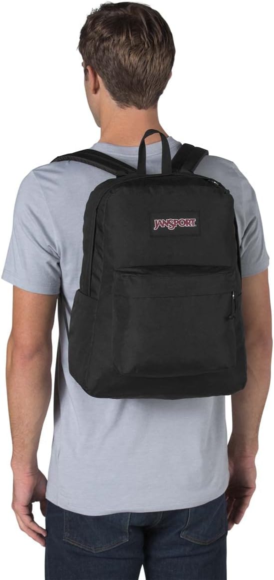 Amazon.com | JanSport SuperBreak Plus Backpack with Padded 15-inch Laptop Sleeve and Integrated Bottle Pocket - Spacious and Durable Daypack for Work and Travel - Black | Casual Daypacks