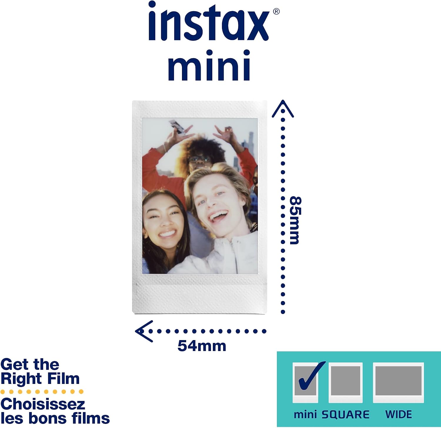 FUJIFILM Instax Mini Instant Film Twin Pack (White). 20 Photos | The instax film ensures sharp