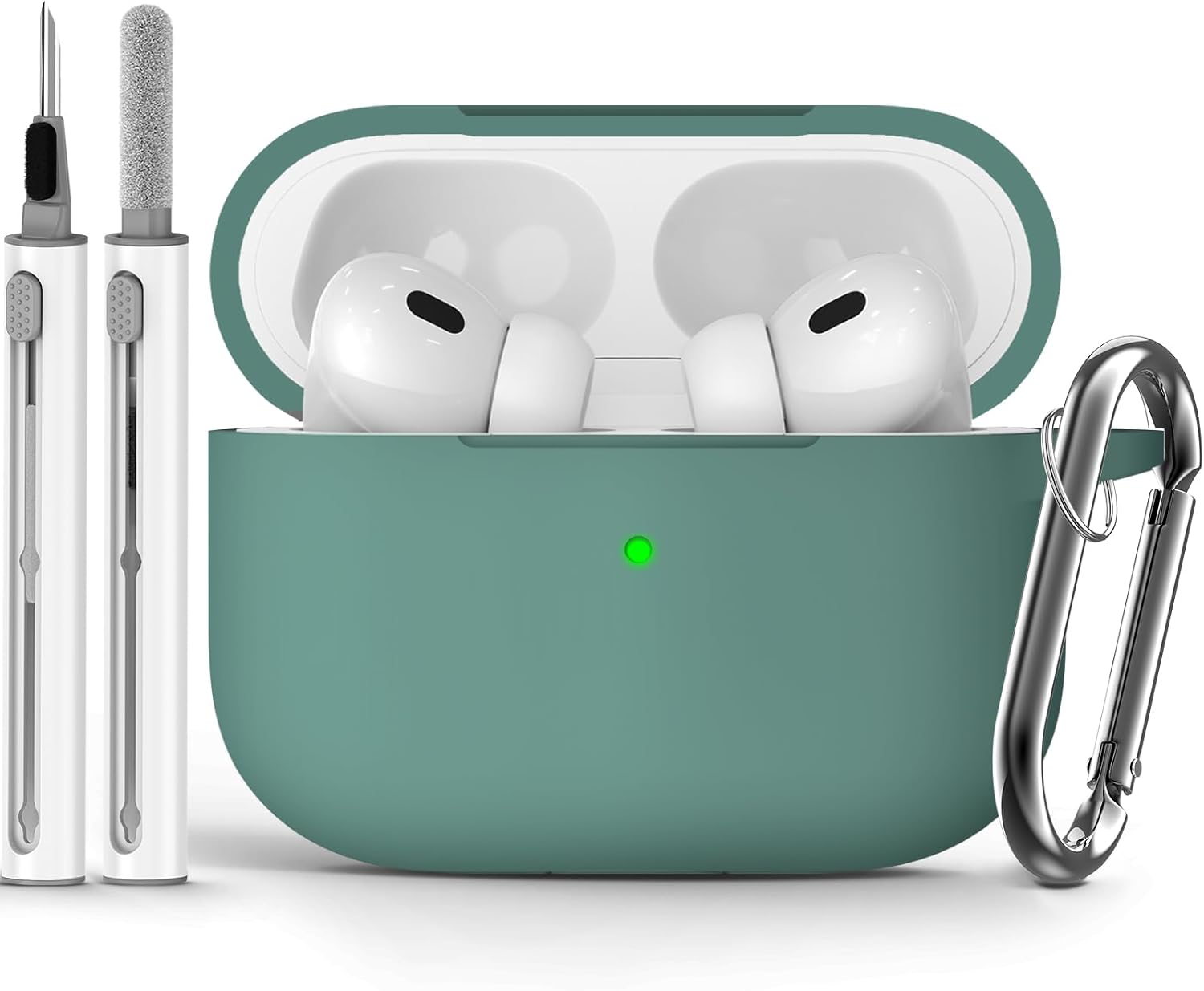 Ljusmicker for AirPods Pro 3 Case 2025 with Cleaner Kit.Black | Soft Silicone Protective Cover for Apple AirPod Pro 3rd Generation Case with Keychain for Women Men.Shockproof