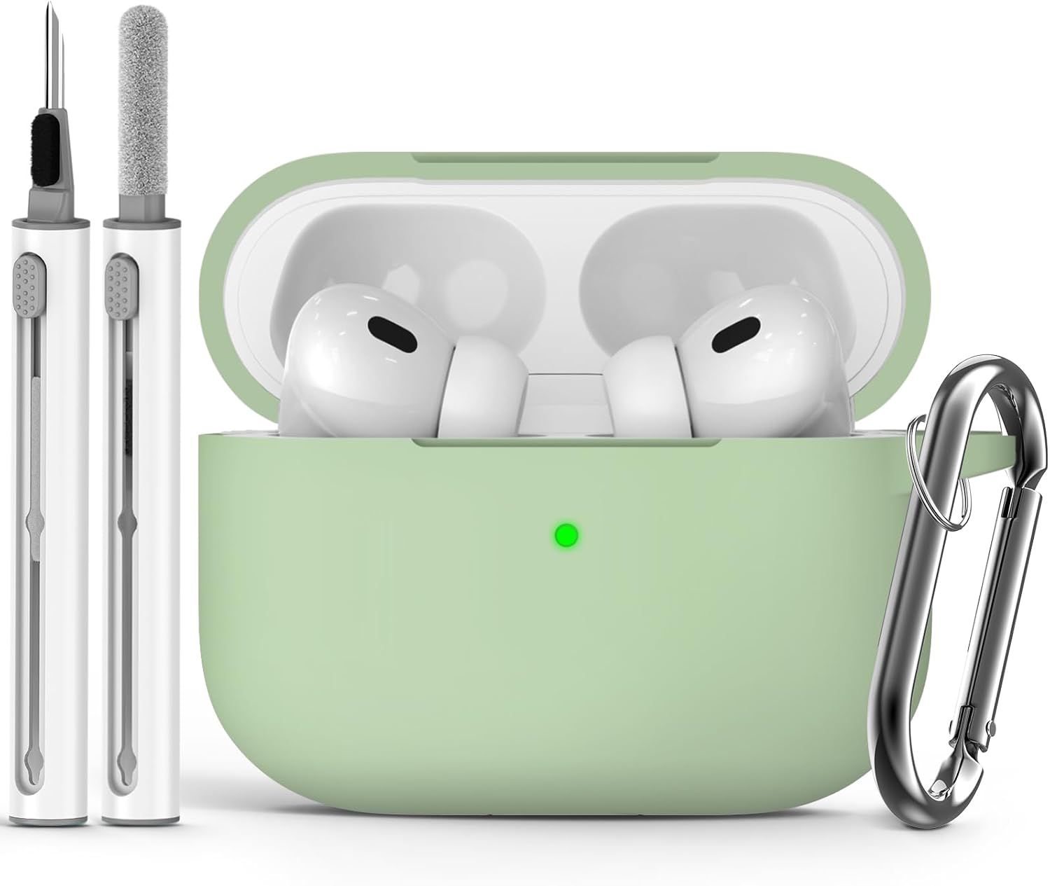 Ljusmicker for AirPods Pro 3 Case 2025 with Cleaner Kit.Black | Soft Silicone Protective Cover for Apple AirPod Pro 3rd Generation Case with Keychain for Women Men.Shockproof