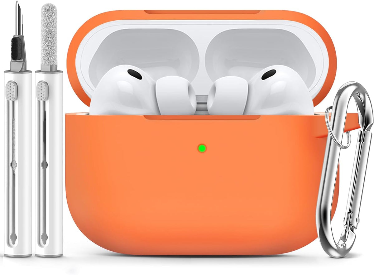 Ljusmicker for AirPods Pro 3 Case 2025 with Cleaner Kit.Black | Soft Silicone Protective Cover for Apple AirPod Pro 3rd Generation Case with Keychain for Women Men.Shockproof