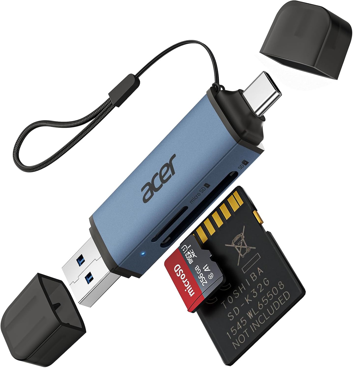 acer SD Card Reader USB C. Dual Slots USB Type C to Micro SD Card Adapter | Memory Card Reader for MicroSD. SDHC. SDXC. Compatible with Laptop. PC. iPhone16/15. MacBook Pro/Air. iPad Pro. Android