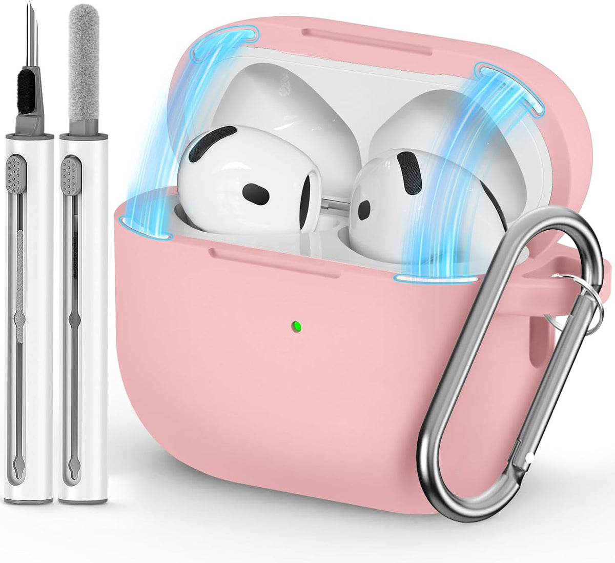 Ljusmicker for AirPods Pro 3 Case 2025 with Cleaner Kit.Black | Soft Silicone Protective Cover for Apple AirPod Pro 3rd Generation Case with Keychain for Women Men.Shockproof