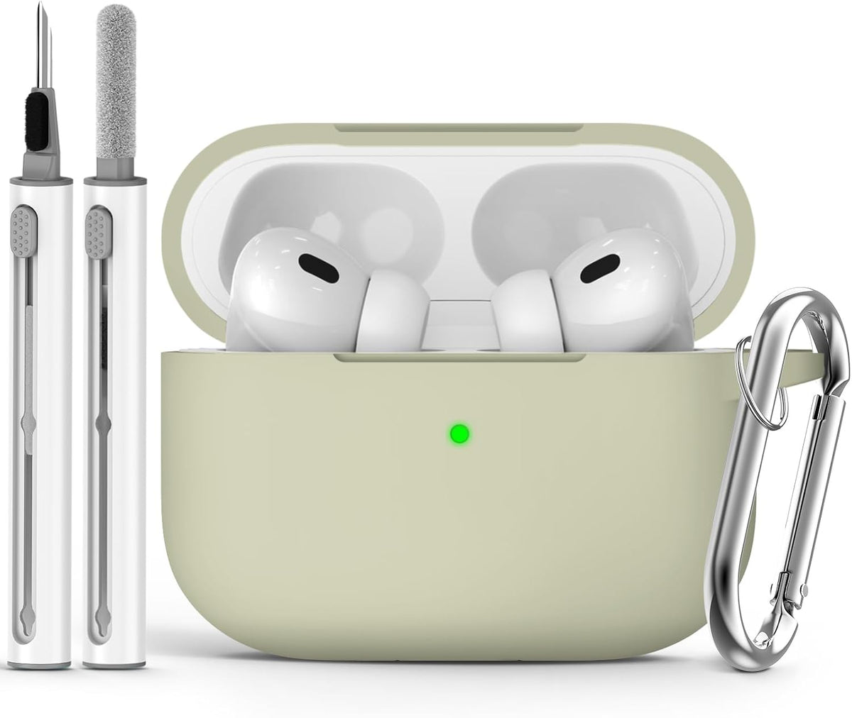 Ljusmicker for AirPods Pro 3 Case 2025 with Cleaner Kit.Black | Soft Silicone Protective Cover for Apple AirPod Pro 3rd Generation Case with Keychain for Women Men.Shockproof