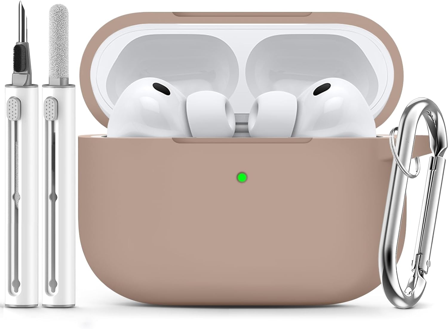 Ljusmicker for AirPods Pro 3 Case 2025 with Cleaner Kit.Black | Soft Silicone Protective Cover for Apple AirPod Pro 3rd Generation Case with Keychain for Women Men.Shockproof