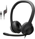Logitech H390 Wired Headset PC/Laptop Stereo Headphones. USB-A. Black | For PC/Laptop. stereo headphones. microphone. in-line controls. works with Chromebook