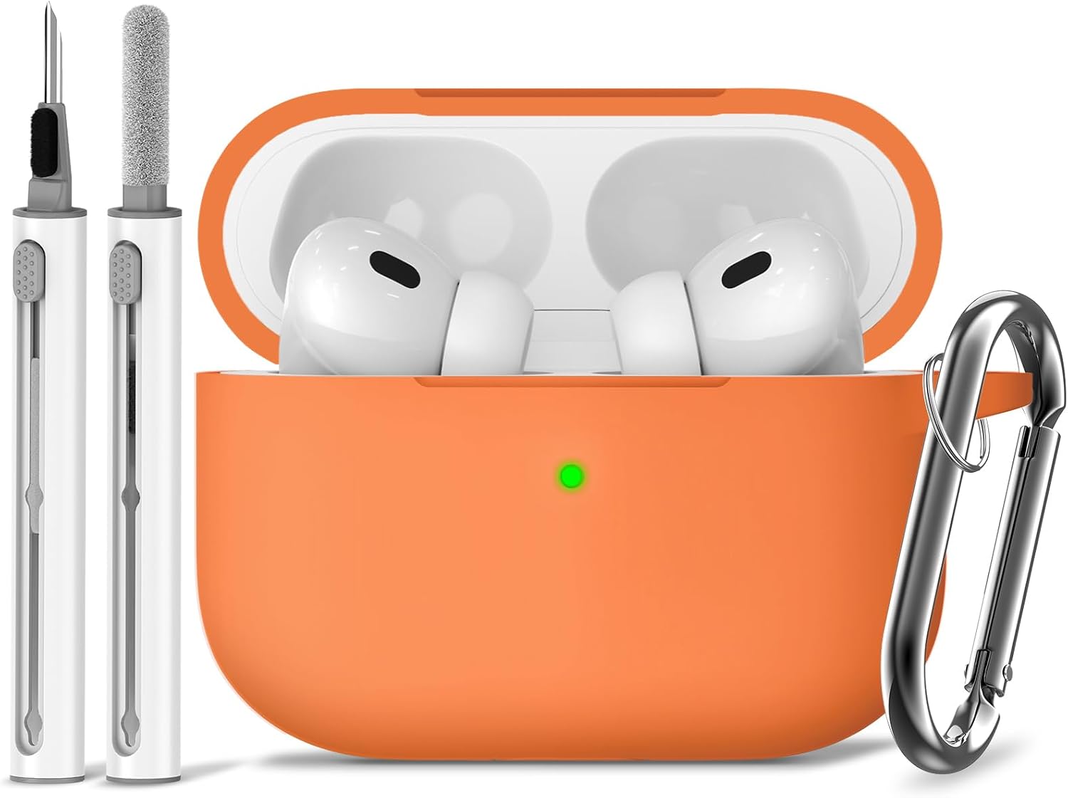 Ljusmicker for AirPods Pro 3 Case 2025 with Cleaner Kit.Black | Soft Silicone Protective Cover for Apple AirPod Pro 3rd Generation Case with Keychain for Women Men.Shockproof