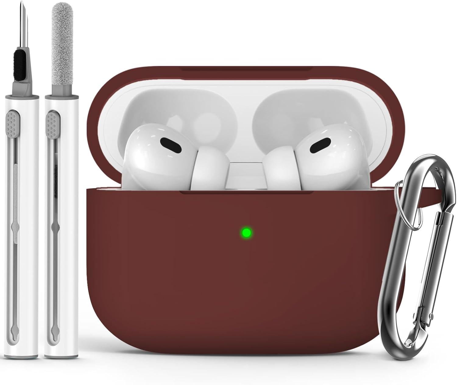 Ljusmicker for AirPods Pro 3 Case 2025 with Cleaner Kit.Black | Soft Silicone Protective Cover for Apple AirPod Pro 3rd Generation Case with Keychain for Women Men.Shockproof