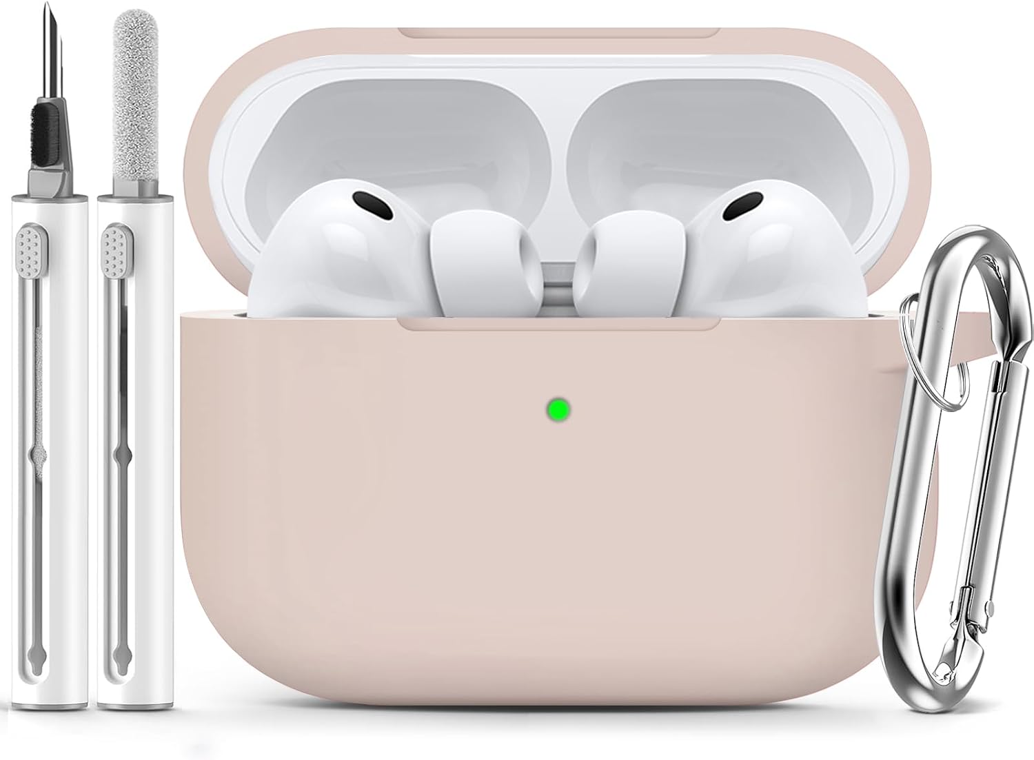Ljusmicker for AirPods Pro 3 Case 2025 with Cleaner Kit.Black | Soft Silicone Protective Cover for Apple AirPod Pro 3rd Generation Case with Keychain for Women Men.Shockproof
