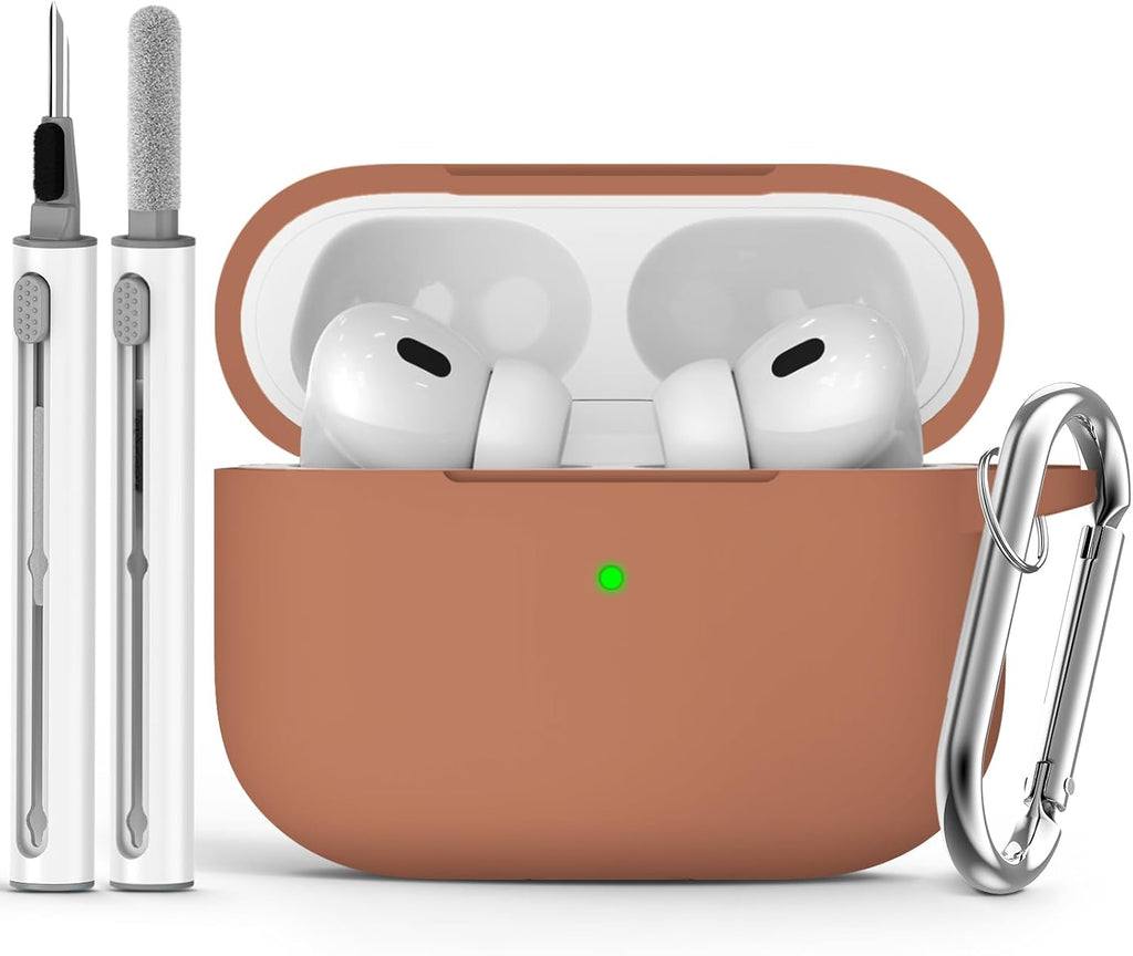 Ljusmicker for AirPods Pro 3 Case 2025 with Cleaner Kit.Black | Soft Silicone Protective Cover for Apple AirPod Pro 3rd Generation Case with Keychain for Women Men.Shockproof
