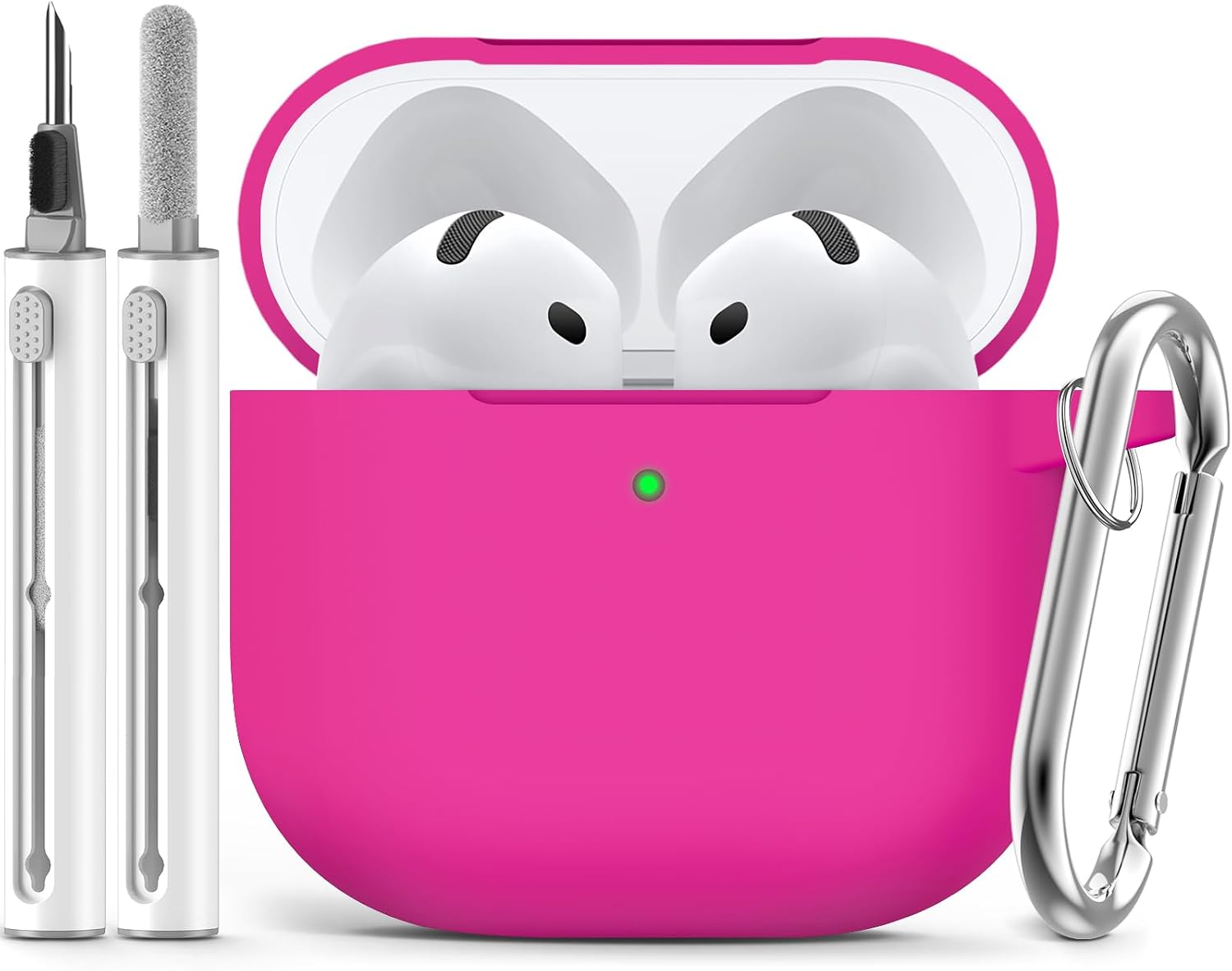 Ljusmicker for AirPods Pro 3 Case 2025 with Cleaner Kit.Black | Soft Silicone Protective Cover for Apple AirPod Pro 3rd Generation Case with Keychain for Women Men.Shockproof