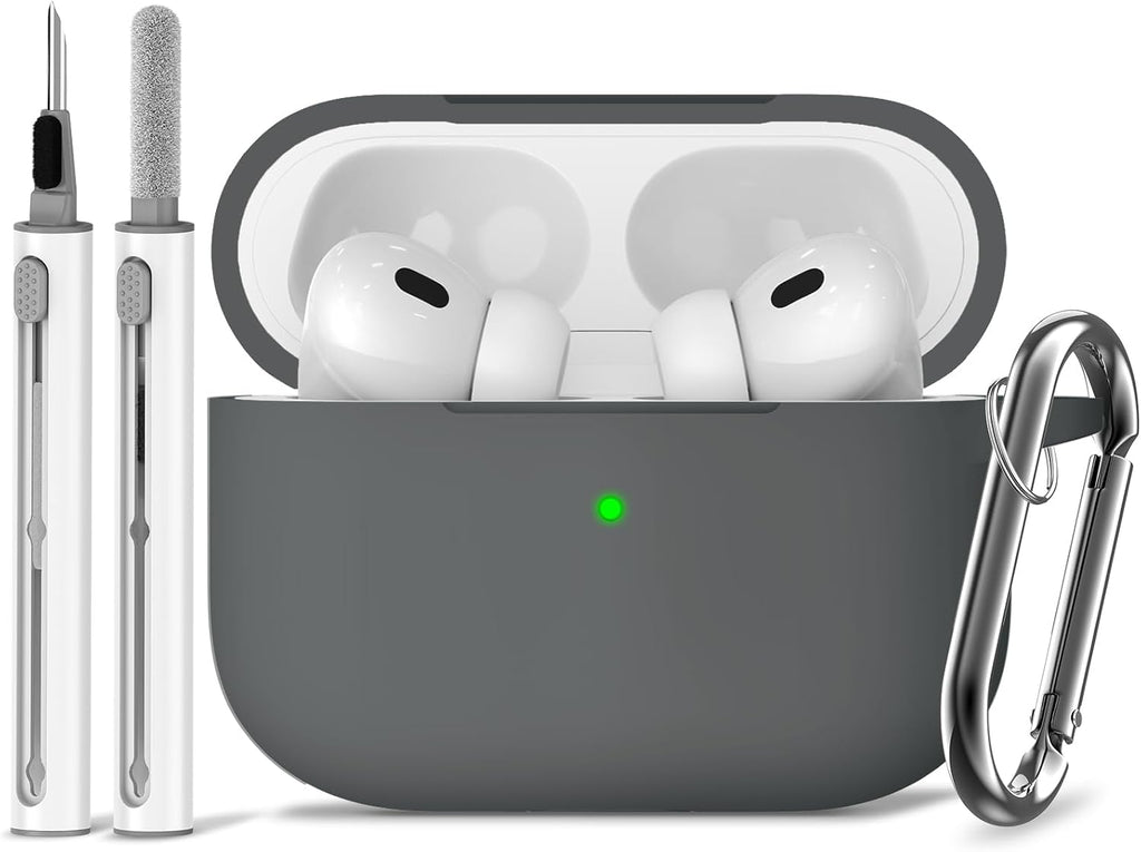 Ljusmicker for AirPods Pro 3 Case 2025 with Cleaner Kit.Black | Soft Silicone Protective Cover for Apple AirPod Pro 3rd Generation Case with Keychain for Women Men.Shockproof