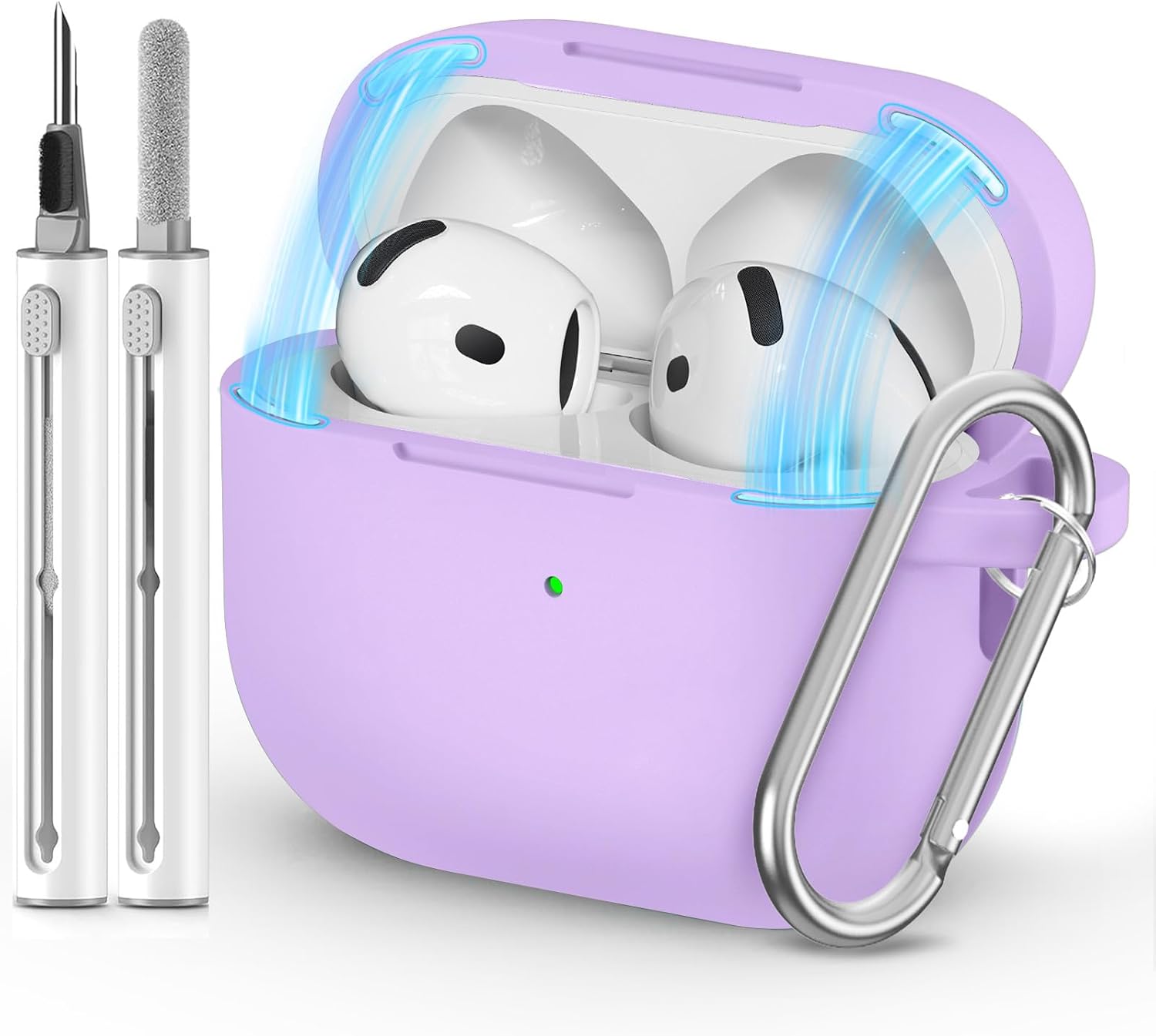 Ljusmicker for AirPods Pro 3 Case 2025 with Cleaner Kit.Black | Soft Silicone Protective Cover for Apple AirPod Pro 3rd Generation Case with Keychain for Women Men.Shockproof