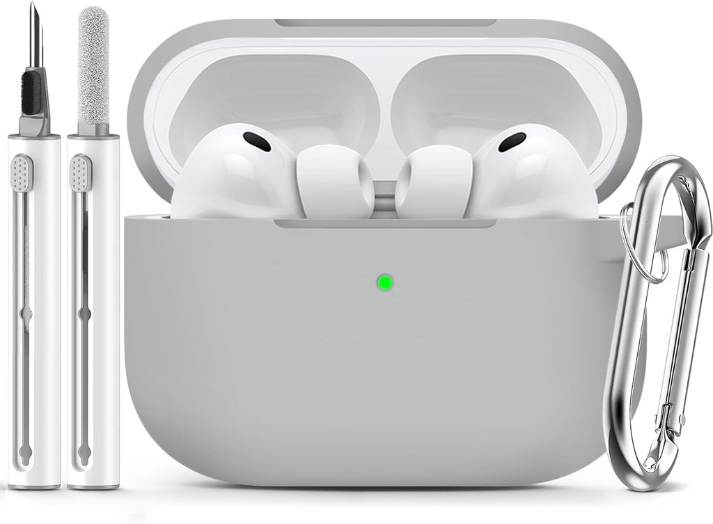 Ljusmicker for AirPods Pro 3 Case 2025 with Cleaner Kit.Black | Soft Silicone Protective Cover for Apple AirPod Pro 3rd Generation Case with Keychain for Women Men.Shockproof