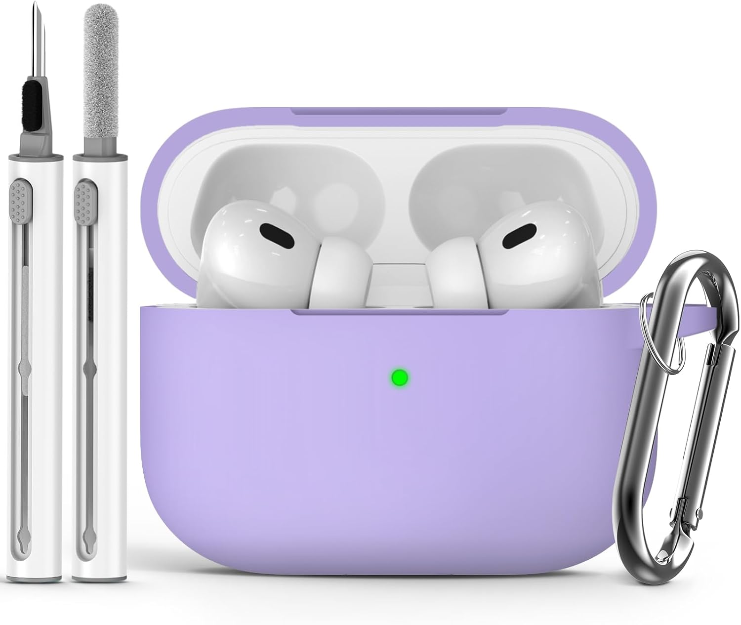 Ljusmicker for AirPods Pro 3 Case 2025 with Cleaner Kit.Black | Soft Silicone Protective Cover for Apple AirPod Pro 3rd Generation Case with Keychain for Women Men.Shockproof