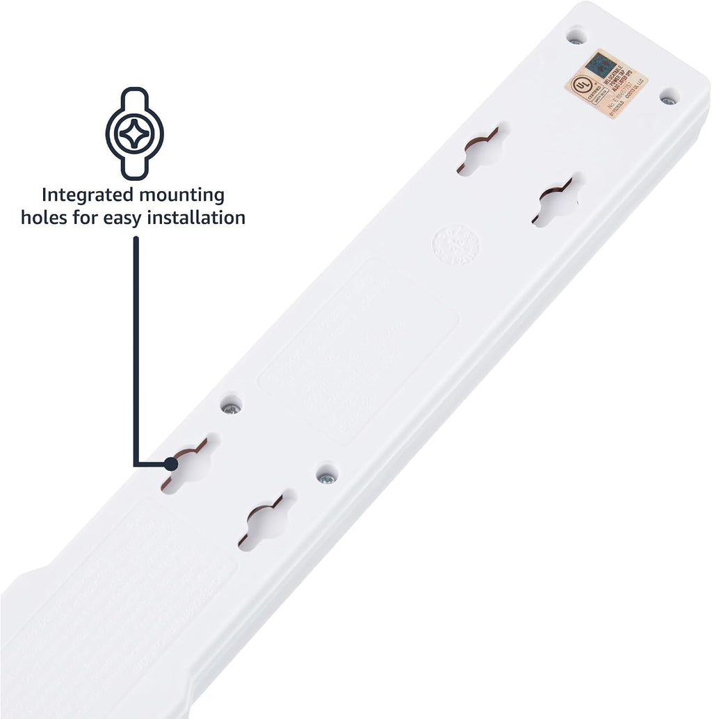 Amazon Basics Surge Protector Power Strip. 6-Outlet. 790 Joules. Circuit Breaker. LED Indicator. 6ft Extension Cord. White