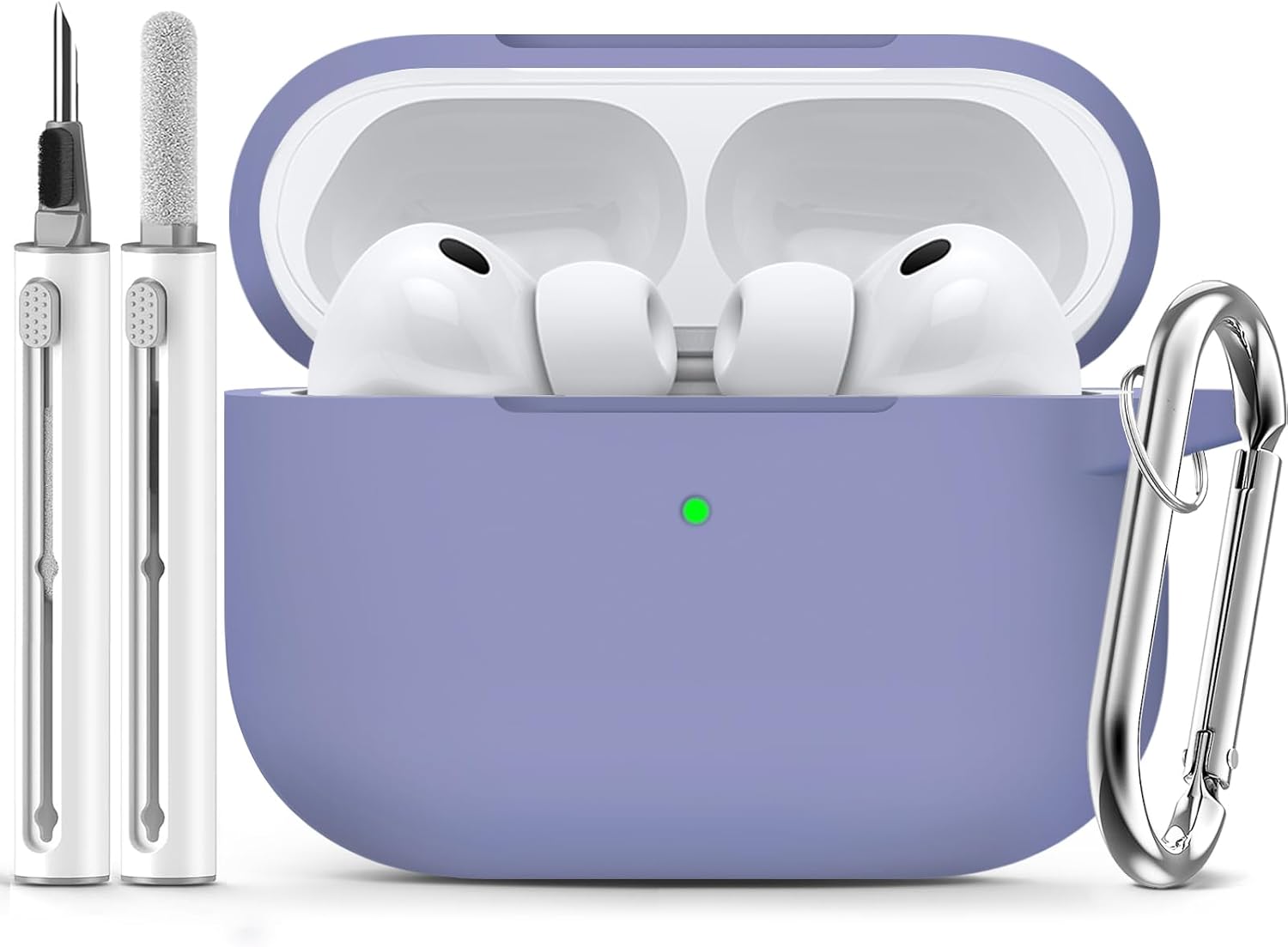 Ljusmicker for AirPods Pro 3 Case 2025 with Cleaner Kit.Black | Soft Silicone Protective Cover for Apple AirPod Pro 3rd Generation Case with Keychain for Women Men.Shockproof