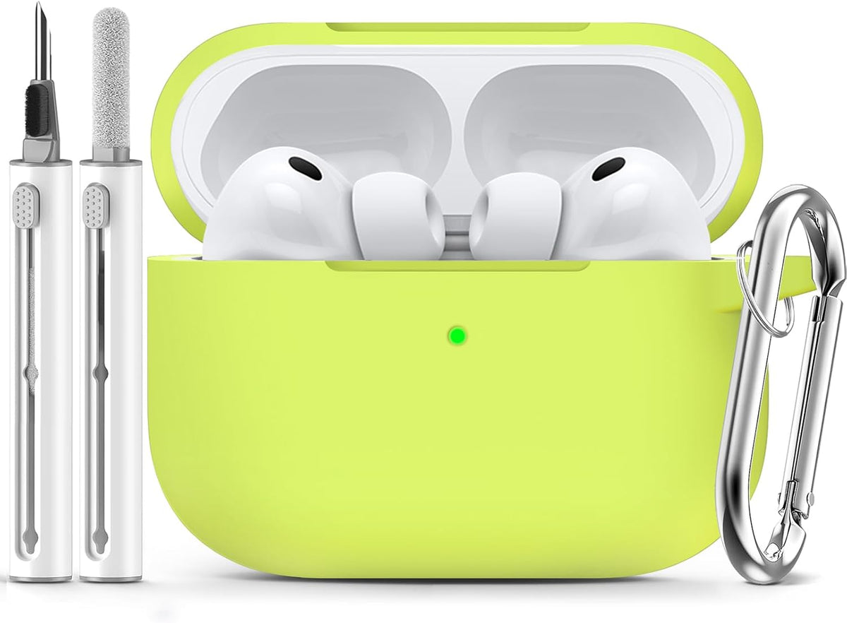 Ljusmicker for AirPods Pro 3 Case 2025 with Cleaner Kit.Black | Soft Silicone Protective Cover for Apple AirPod Pro 3rd Generation Case with Keychain for Women Men.Shockproof