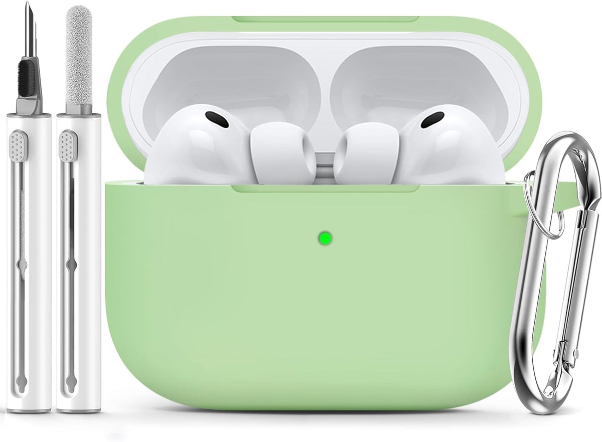 Ljusmicker for AirPods Pro 3 Case 2025 with Cleaner Kit.Black | Soft Silicone Protective Cover for Apple AirPod Pro 3rd Generation Case with Keychain for Women Men.Shockproof