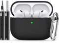 Ljusmicker for AirPods Pro 3 Case 2025 with Cleaner Kit.Black | Soft Silicone Protective Cover for Apple AirPod Pro 3rd Generation Case with Keychain for Women Men.Shockproof