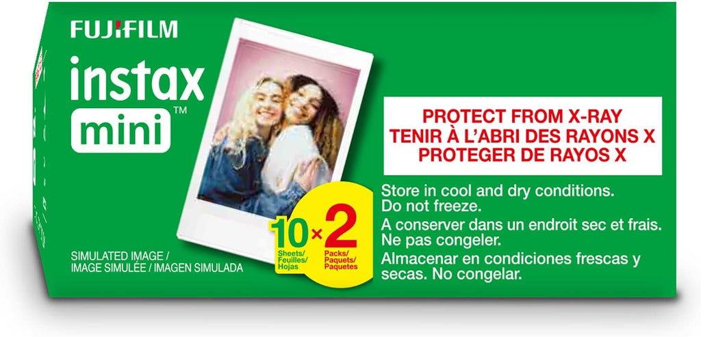 FUJIFILM Instax Mini Instant Film Twin Pack (White). 20 Photos | The instax film ensures sharp
