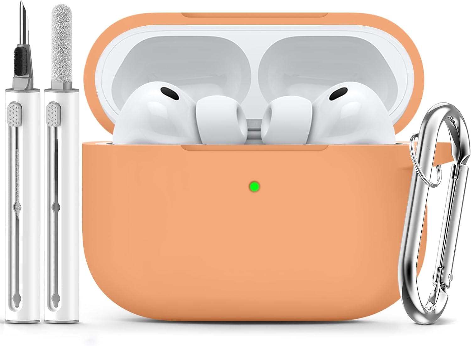 Ljusmicker for AirPods Pro 3 Case 2025 with Cleaner Kit.Black | Soft Silicone Protective Cover for Apple AirPod Pro 3rd Generation Case with Keychain for Women Men.Shockproof