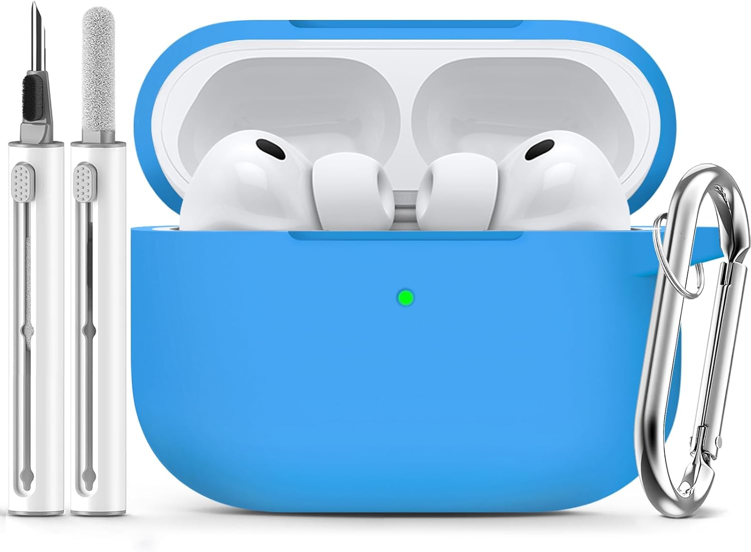 Ljusmicker for AirPods Pro 3 Case 2025 with Cleaner Kit.Black | Soft Silicone Protective Cover for Apple AirPod Pro 3rd Generation Case with Keychain for Women Men.Shockproof