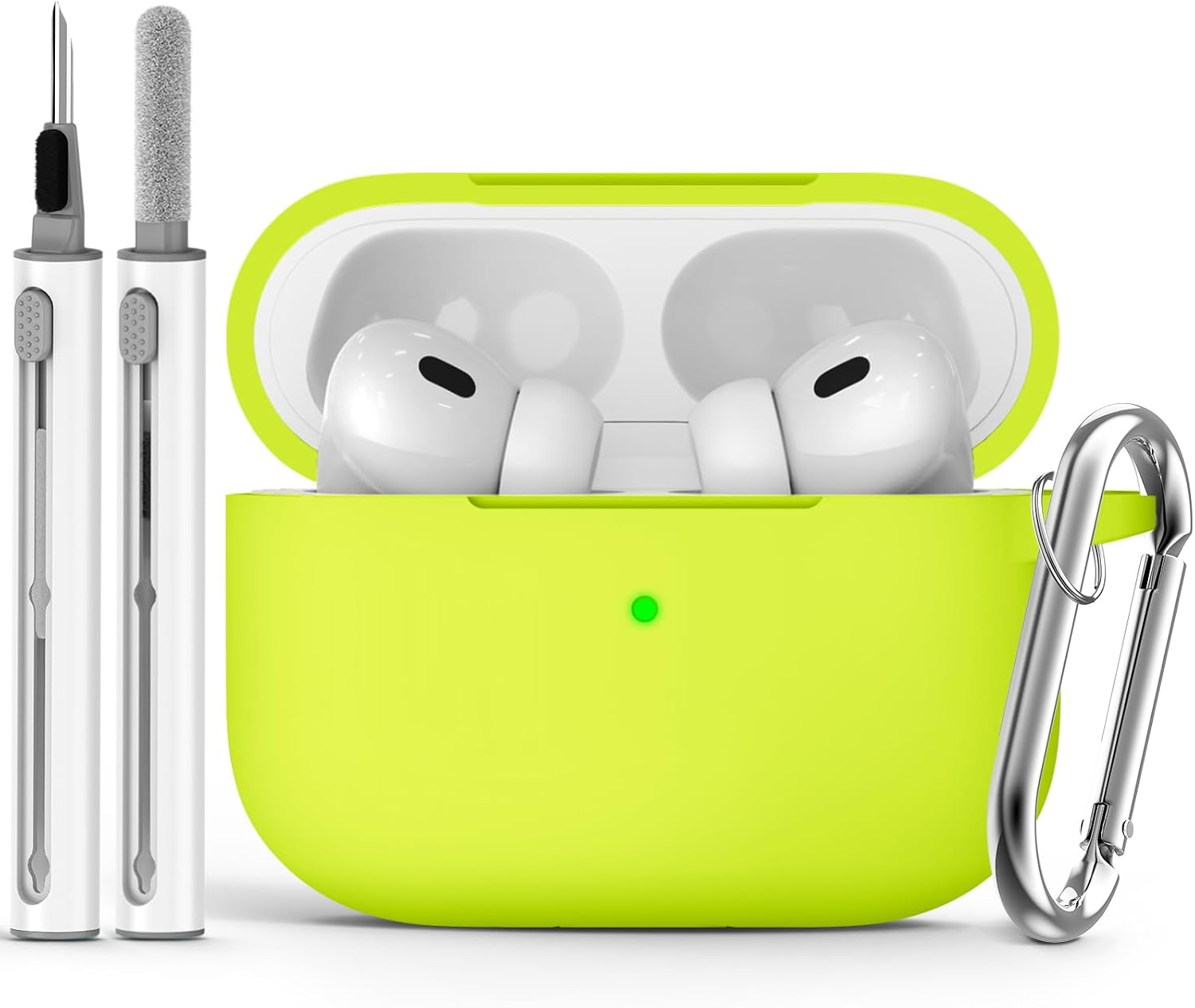 Ljusmicker for AirPods Pro 3 Case 2025 with Cleaner Kit.Black | Soft Silicone Protective Cover for Apple AirPod Pro 3rd Generation Case with Keychain for Women Men.Shockproof