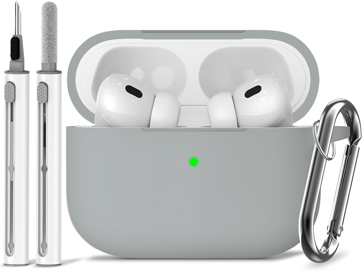 Ljusmicker for AirPods Pro 3 Case 2025 with Cleaner Kit.Black | Soft Silicone Protective Cover for Apple AirPod Pro 3rd Generation Case with Keychain for Women Men.Shockproof