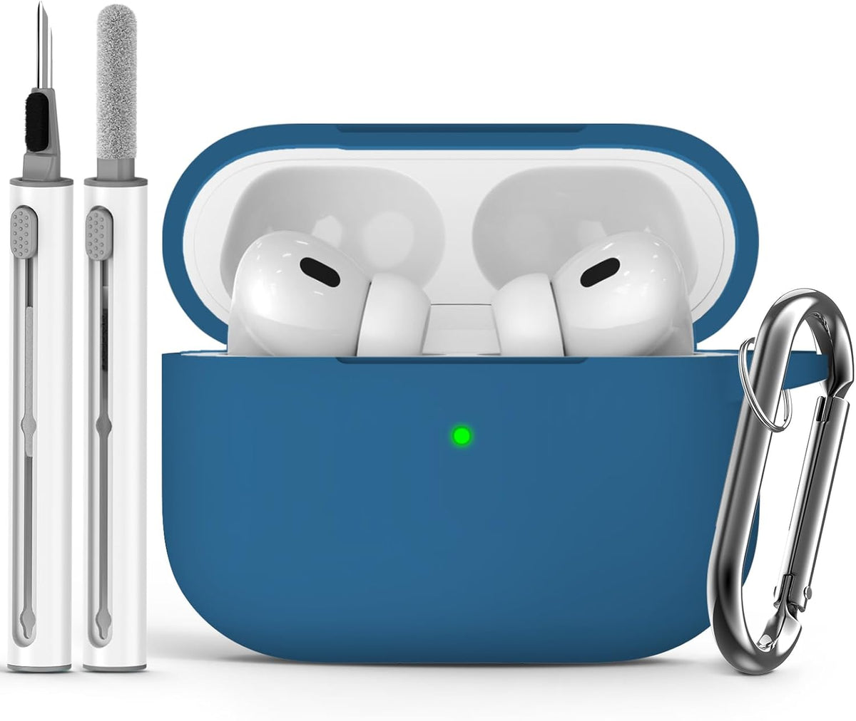 Ljusmicker for AirPods Pro 3 Case 2025 with Cleaner Kit.Black | Soft Silicone Protective Cover for Apple AirPod Pro 3rd Generation Case with Keychain for Women Men.Shockproof