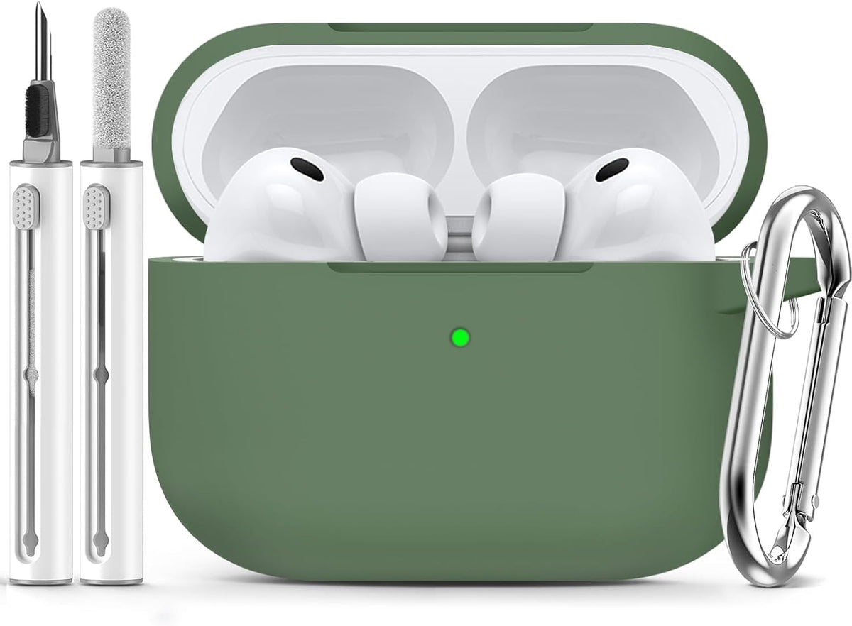 Ljusmicker for AirPods Pro 3 Case 2025 with Cleaner Kit.Black | Soft Silicone Protective Cover for Apple AirPod Pro 3rd Generation Case with Keychain for Women Men.Shockproof