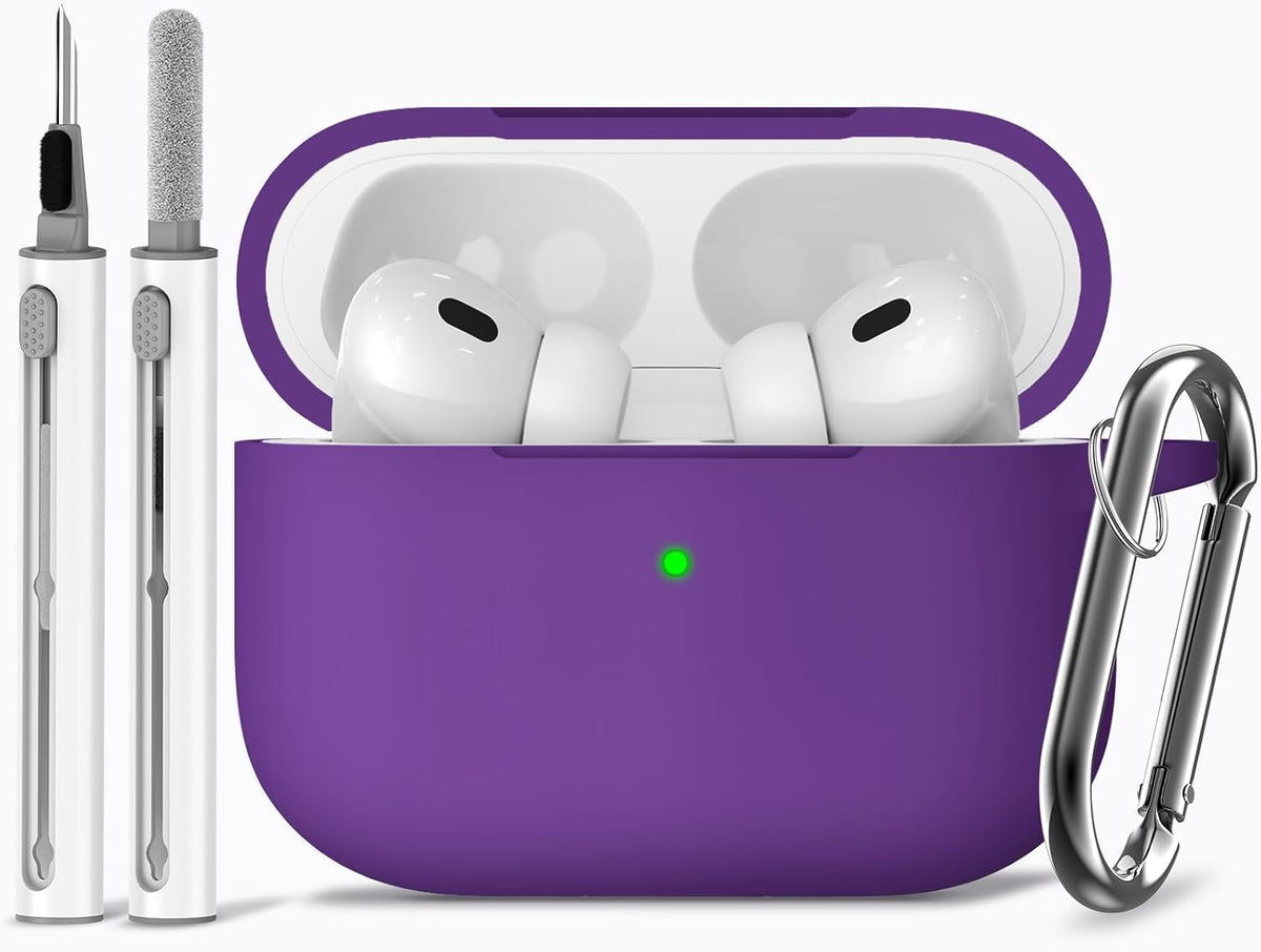 Ljusmicker for AirPods Pro 3 Case 2025 with Cleaner Kit.Black | Soft Silicone Protective Cover for Apple AirPod Pro 3rd Generation Case with Keychain for Women Men.Shockproof
