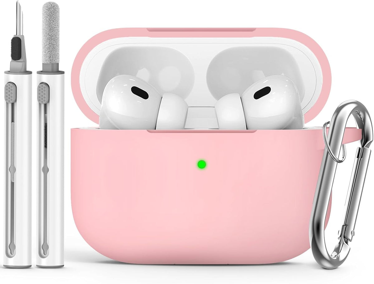 Ljusmicker for AirPods Pro 3 Case 2025 with Cleaner Kit.Black | Soft Silicone Protective Cover for Apple AirPod Pro 3rd Generation Case with Keychain for Women Men.Shockproof