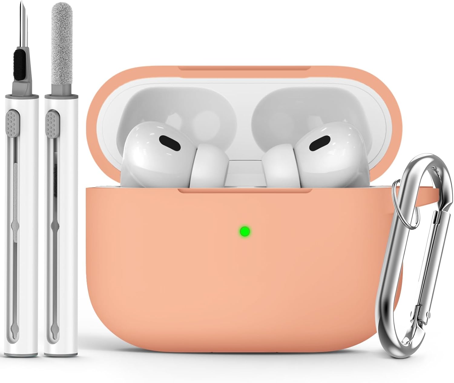 Ljusmicker for AirPods Pro 3 Case 2025 with Cleaner Kit.Black | Soft Silicone Protective Cover for Apple AirPod Pro 3rd Generation Case with Keychain for Women Men.Shockproof