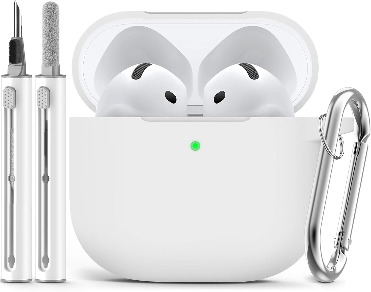 Ljusmicker for AirPods Pro 3 Case 2025 with Cleaner Kit.Black | Soft Silicone Protective Cover for Apple AirPod Pro 3rd Generation Case with Keychain for Women Men.Shockproof