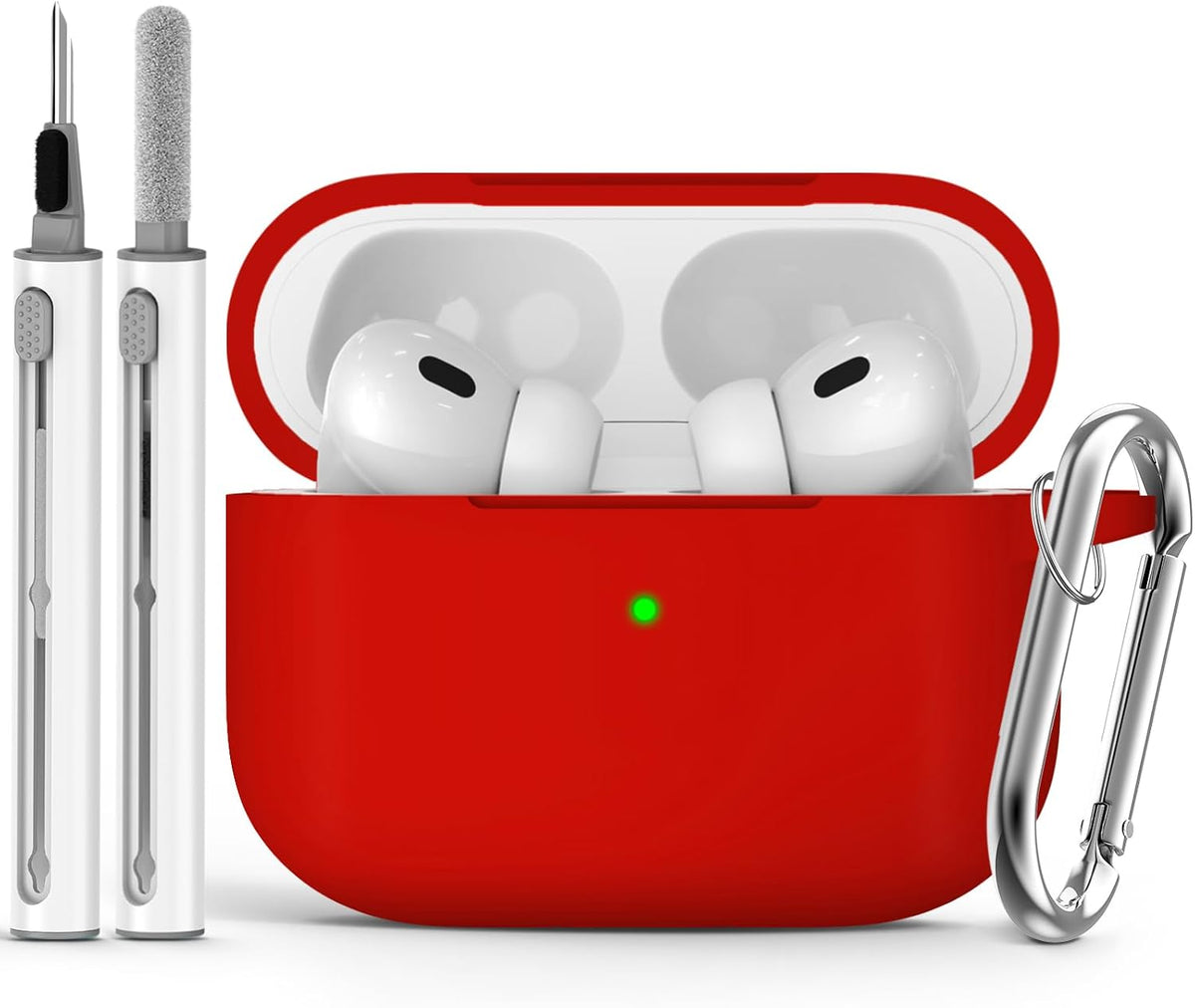 Ljusmicker for AirPods Pro 3 Case 2025 with Cleaner Kit.Black | Soft Silicone Protective Cover for Apple AirPod Pro 3rd Generation Case with Keychain for Women Men.Shockproof