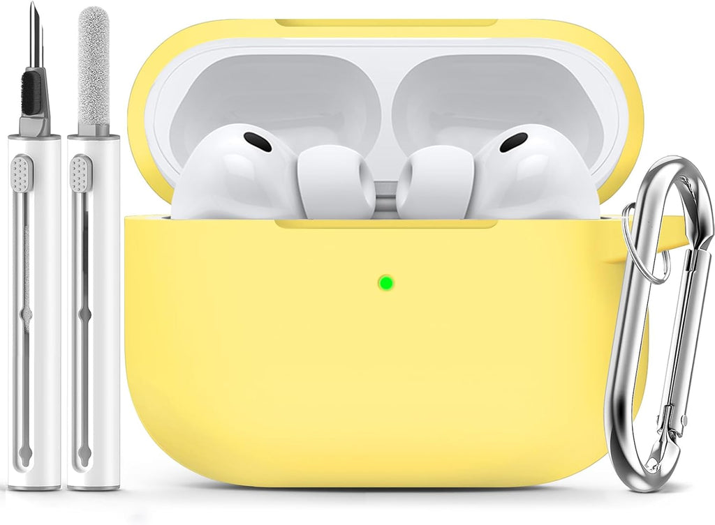 Ljusmicker for AirPods Pro 3 Case 2025 with Cleaner Kit.Black | Soft Silicone Protective Cover for Apple AirPod Pro 3rd Generation Case with Keychain for Women Men.Shockproof