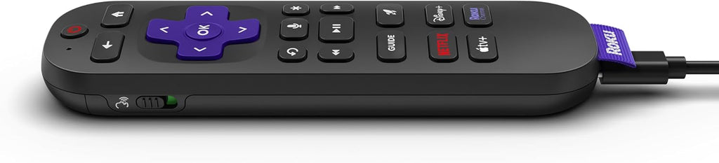 Roku Voice Remote Pro (2nd Ed.). TV Remote Control with Backlit Buttons | Hands-free Voice Controls. Rechargeable. & Lost Remote Finder - Replacement Compatible with All Roku TV. Players & Audio