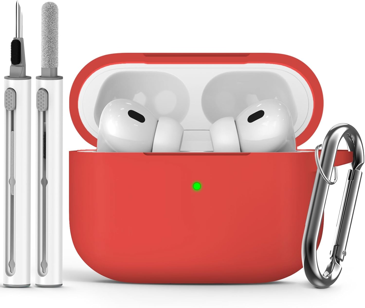 Ljusmicker for AirPods Pro 3 Case 2025 with Cleaner Kit.Black | Soft Silicone Protective Cover for Apple AirPod Pro 3rd Generation Case with Keychain for Women Men.Shockproof