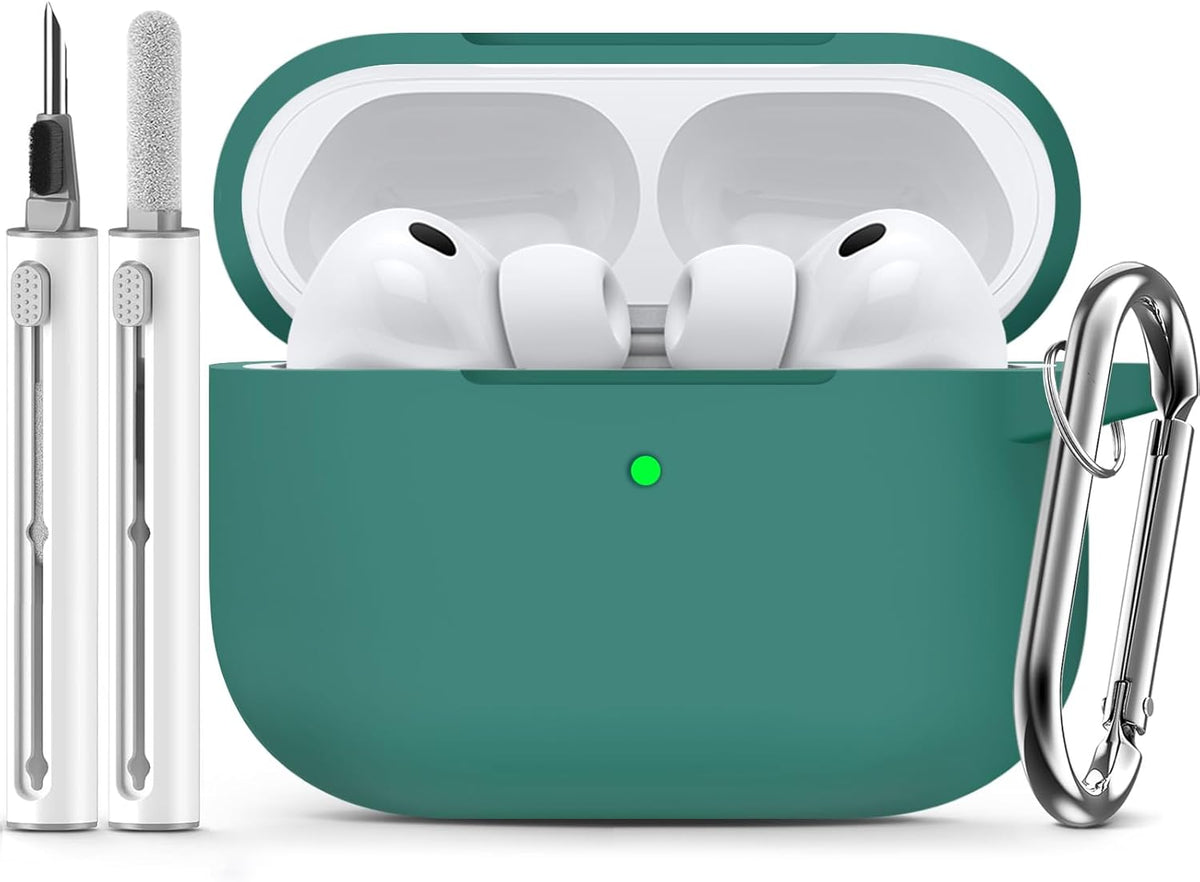 Ljusmicker for AirPods Pro 3 Case 2025 with Cleaner Kit.Black | Soft Silicone Protective Cover for Apple AirPod Pro 3rd Generation Case with Keychain for Women Men.Shockproof