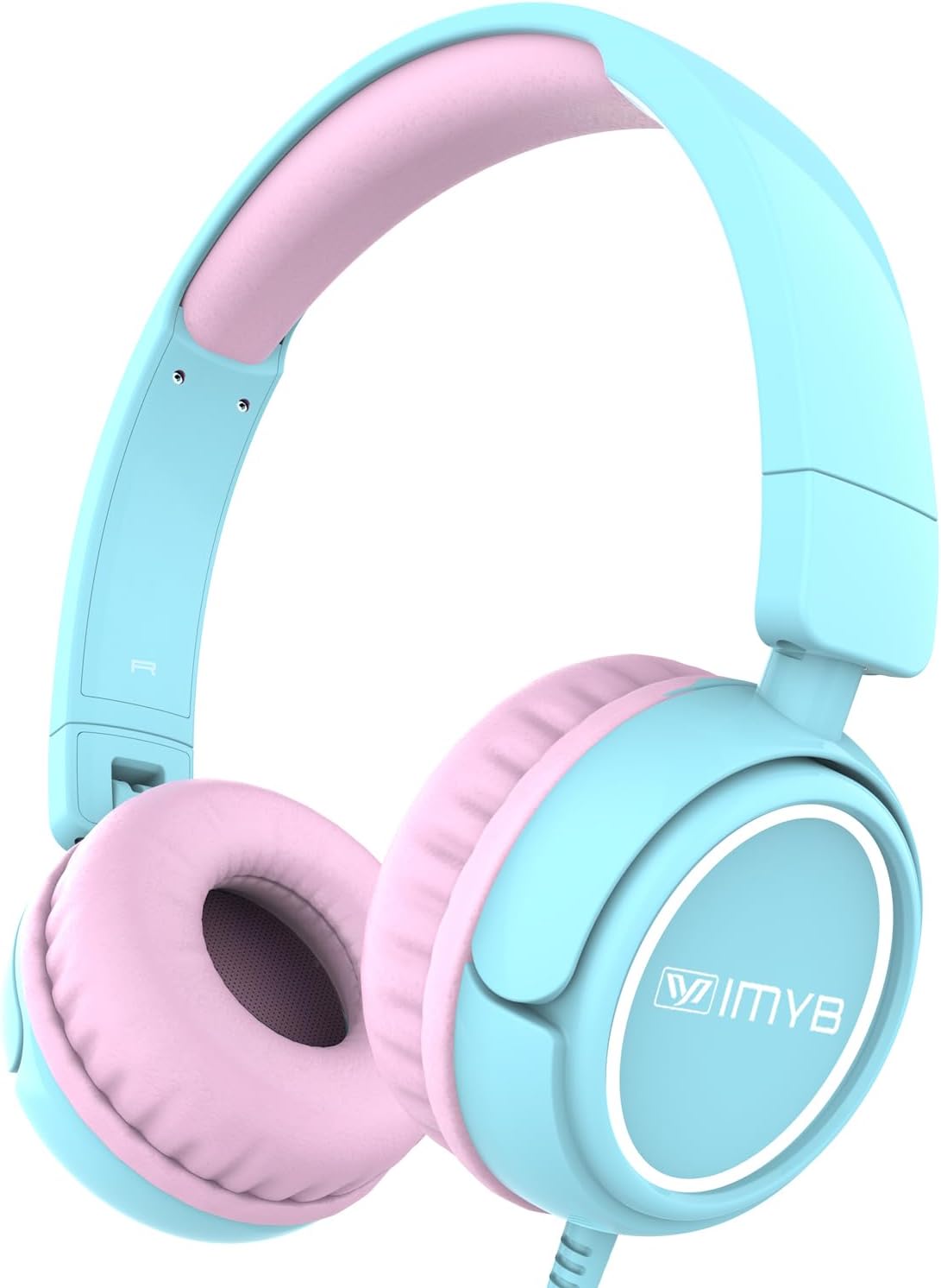 IMYB V1 Kids Headphones. 85dB Wired for School. Toddler 2-12 Boys Girls | Adjustable Foldable Durable Cord. iPad Kindle Tablet Chromebook 3.5mm Ov-Ear for Teens Travel Plane (Green)