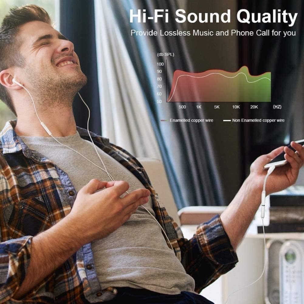 [Apple MFi Certified] 2 Pack Lightning to 3.5 mm Headphone Jack Adapter. iPhone Aux Adapter Converter Dongle Audio Cable Compatible with iPhone 14 13 12 11 X XS 8 7