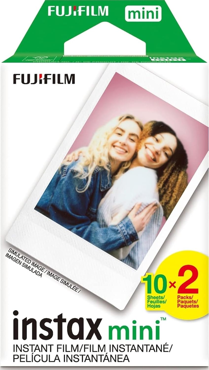 FUJIFILM Instax Mini Instant Film Twin Pack (White). 20 Photos | The instax film ensures sharp