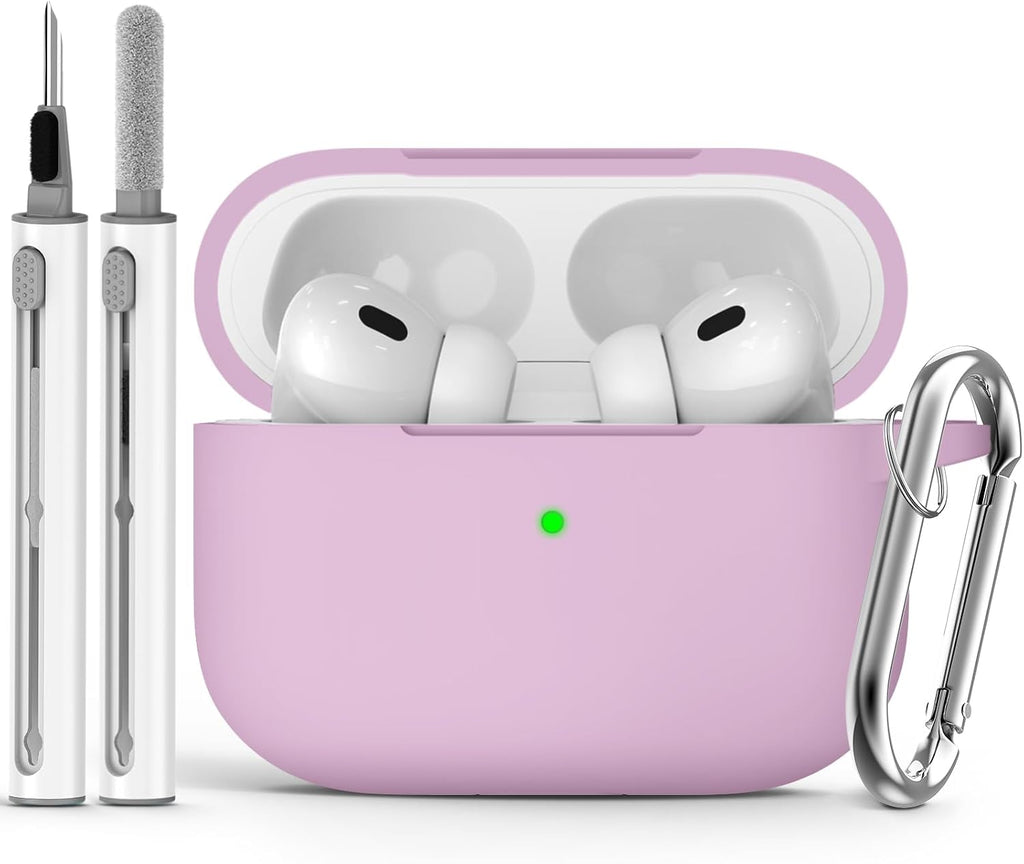 Ljusmicker for AirPods Pro 3 Case 2025 with Cleaner Kit.Black | Soft Silicone Protective Cover for Apple AirPod Pro 3rd Generation Case with Keychain for Women Men.Shockproof